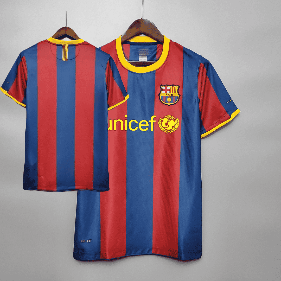 Retro Barcelona 2010 2011 Home Jersey Pelkit