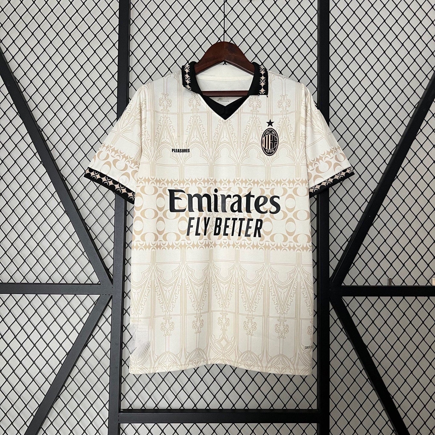 AC Milan X Pleasures 2024 Beige/white