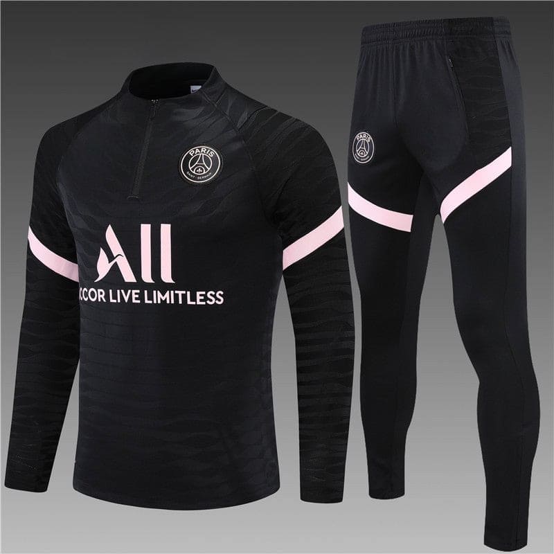 PSG Tracksuit Black n Pink 21/22