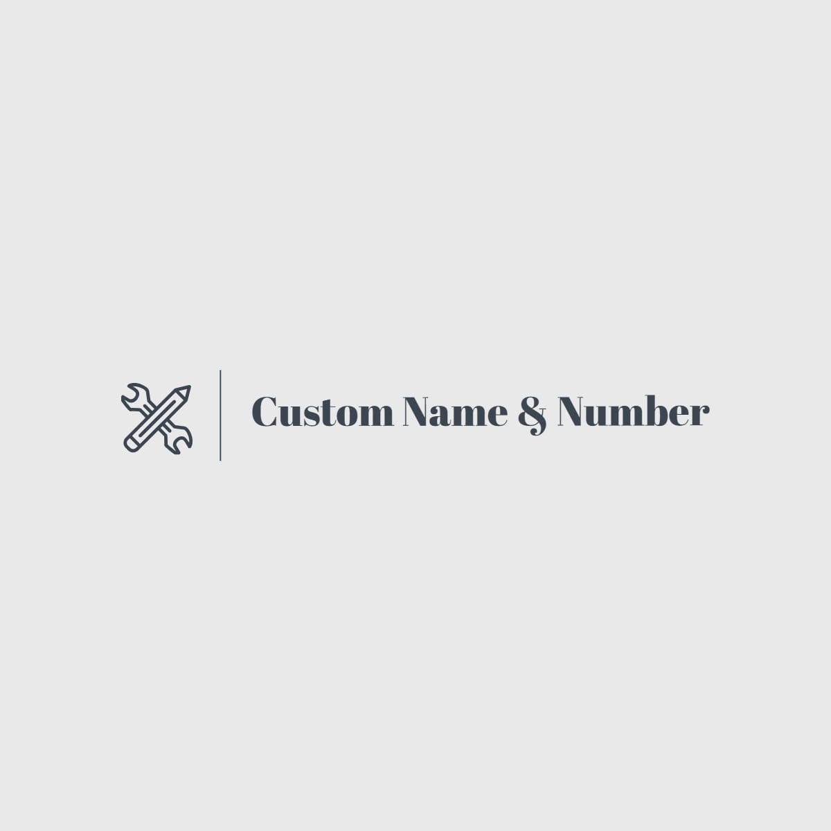 Custom Name & Number